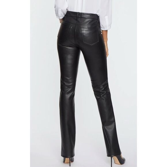 NEW NYDJ Sculpt’her Faux Leather Marilyn Straight Pants size 6 - Picture 1 of 7